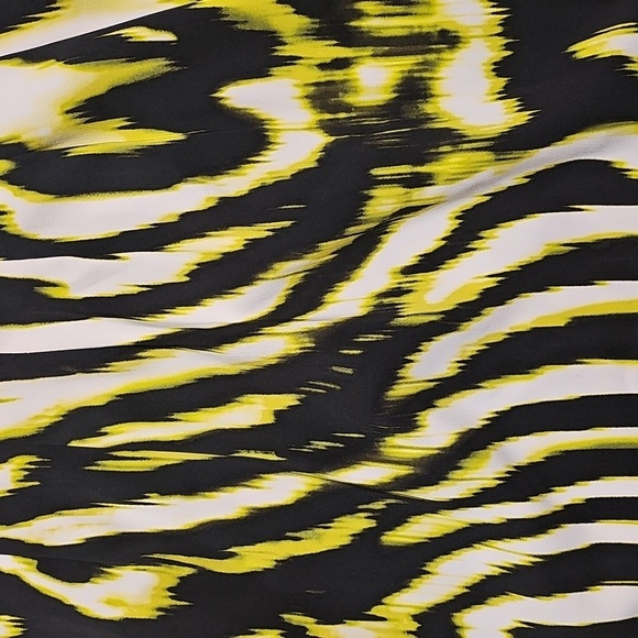 Womens Worthington Zebra Print A Line Skirt in Neon Yellow and Black Sz 14 - Picture 2 of 6